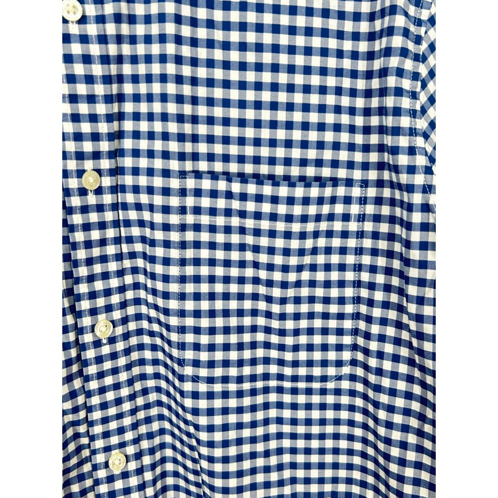 Vineyard Vines Mens XL Performance Blue Gingham Check Shirt brrr Cooling - CJ - Picture 4 of 9